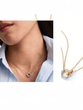 Mejuri Linked Necklace silver and gold